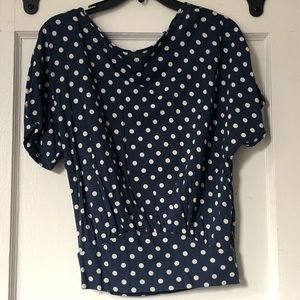 Juicy Couture polka dot blouse